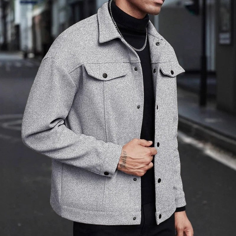 Davor Structured Snap-Front Utility Jacket