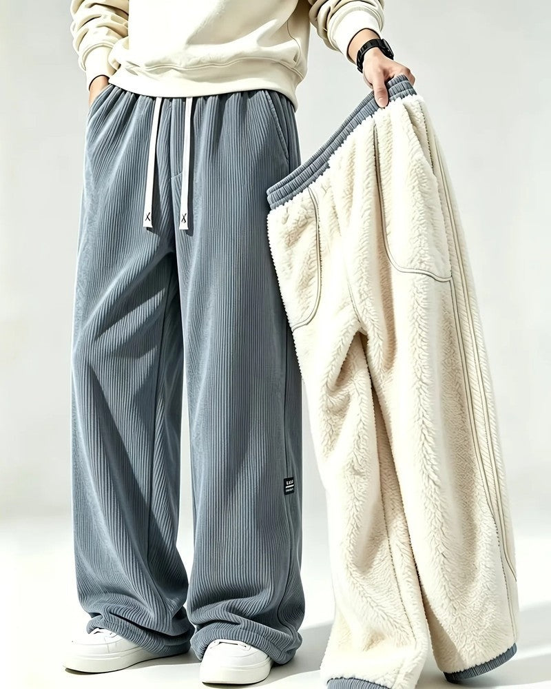 Dominic Men's Relaxed Wide-Leg Lounge Pants
