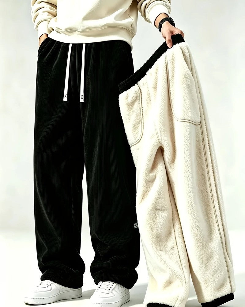 Dominic Men's Relaxed Wide-Leg Lounge Pants