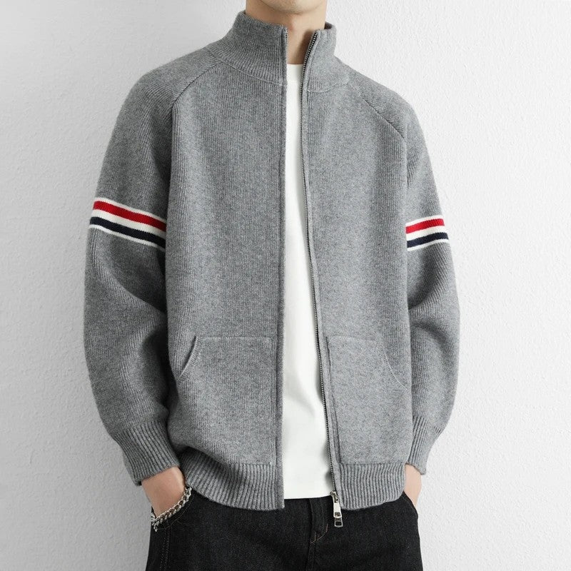 Edric Relaxed Knit Zip Cardigan