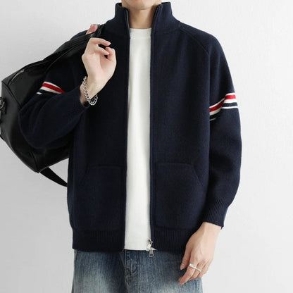 Edric Relaxed Knit Zip Cardigan