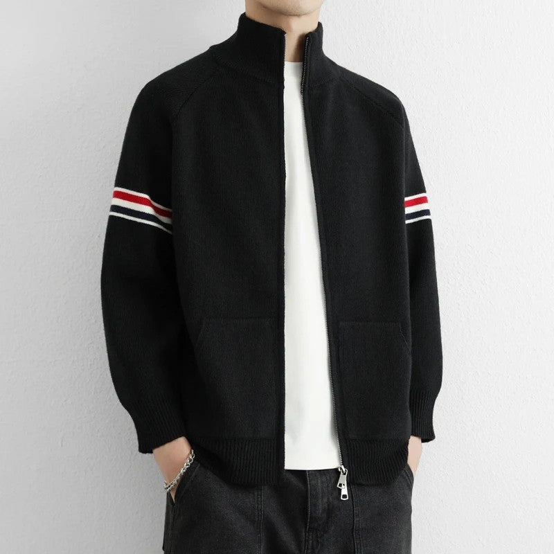 Edric Relaxed Knit Zip Cardigan