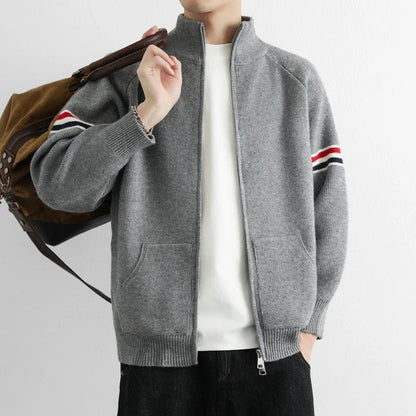 Edric Relaxed Knit Zip Cardigan