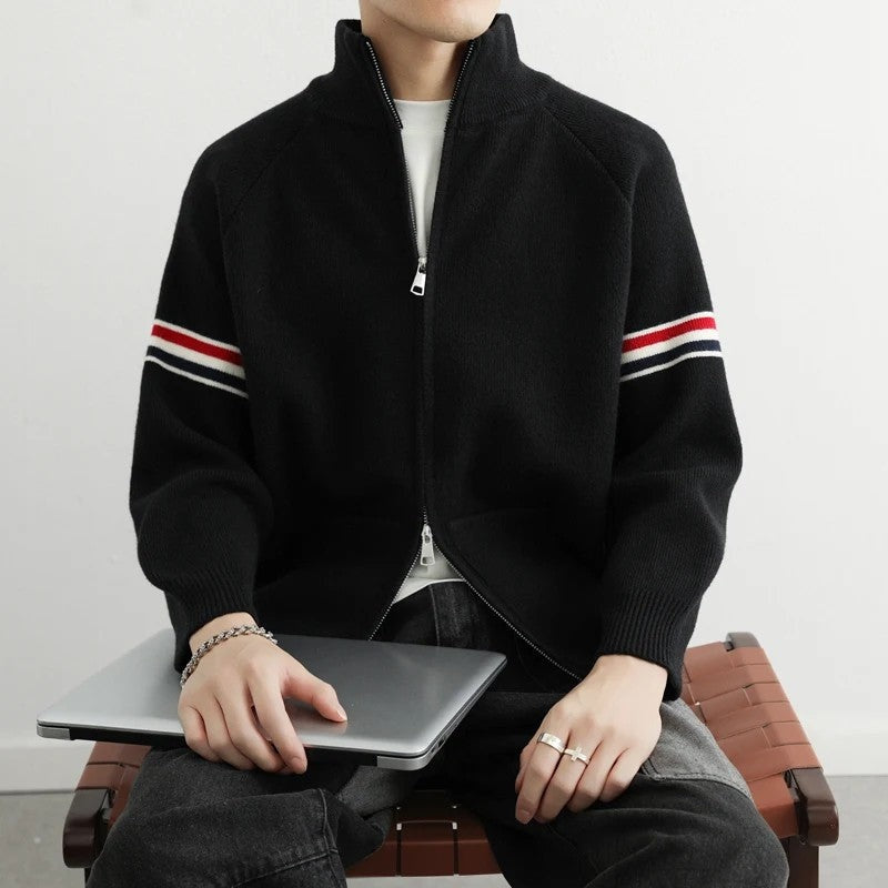 Edric Relaxed Knit Zip Cardigan