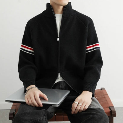 Edric Relaxed Knit Zip Cardigan