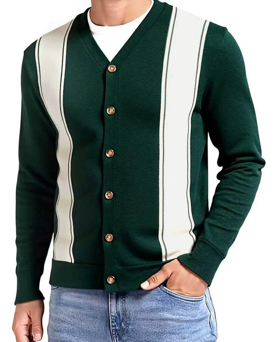 Elav Retro Stripe Knit Cardigan