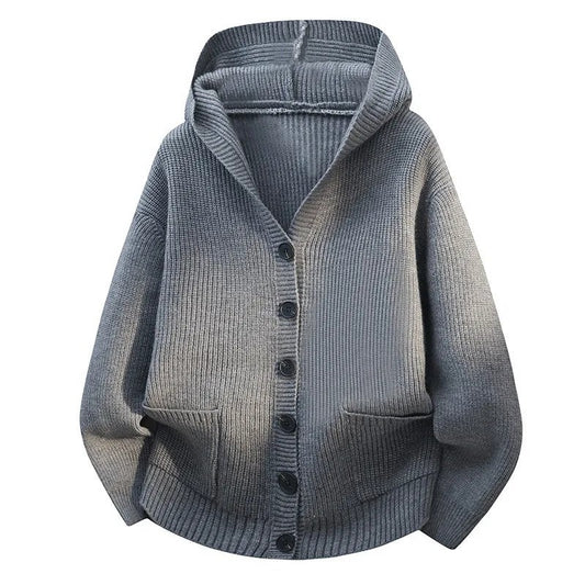 Eldrin Relaxed Hooded Knit Cardigan
