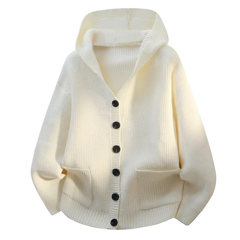Eldrin Relaxed Hooded Knit Cardigan