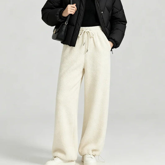 Eleanor Women's Fleece Relaxed Wide-Leg Pants