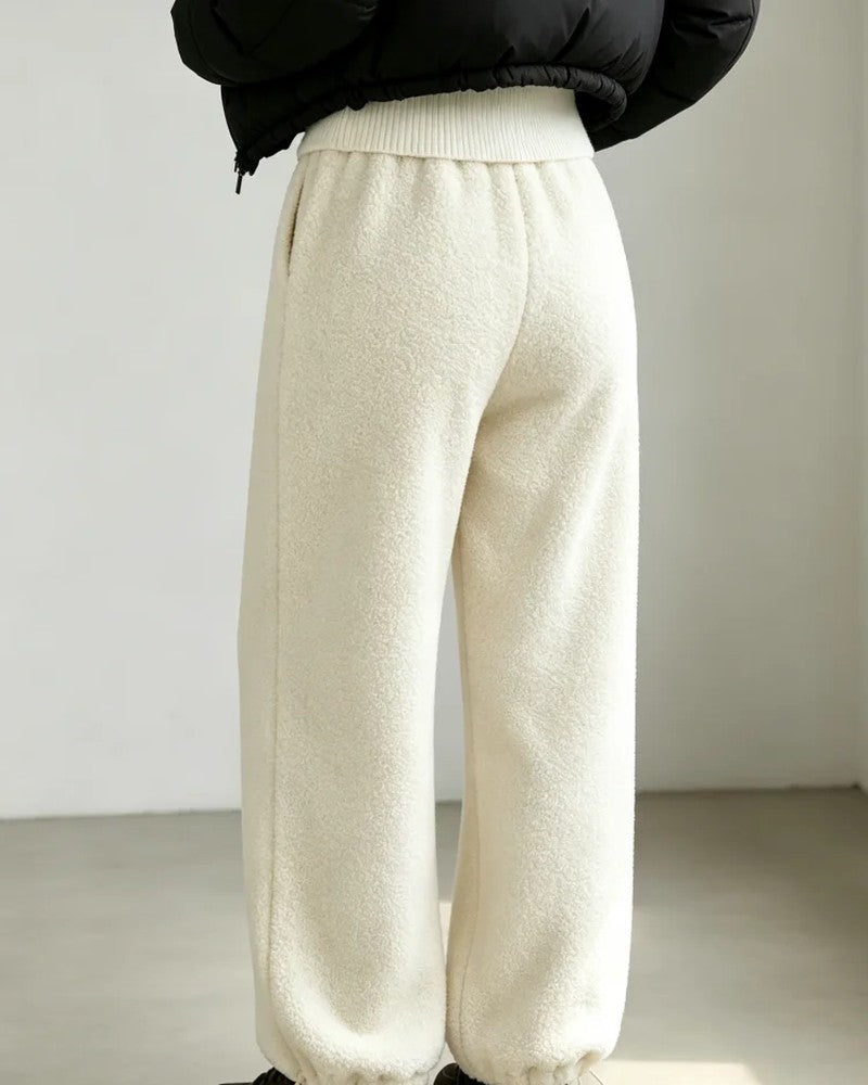 Eleanor Women's Fleece Relaxed Wide-Leg Pants