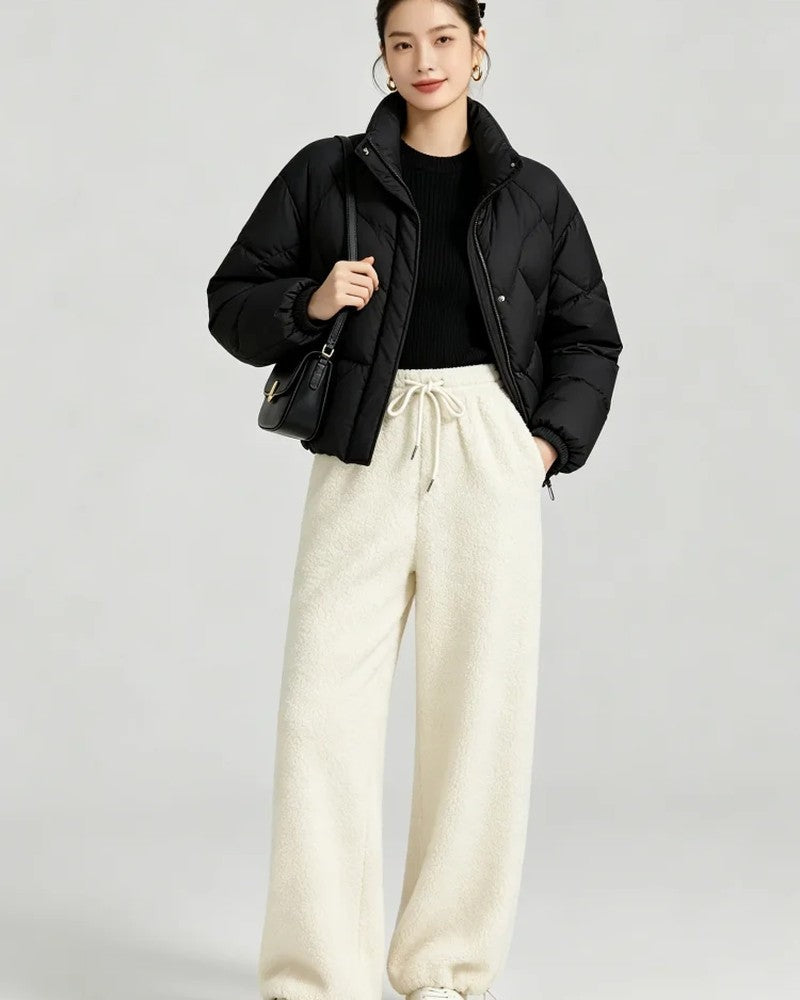 Eleanor Women's Fleece Relaxed Wide-Leg Pants