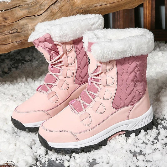 Elodie Quilted Faux Fur Winter Boots