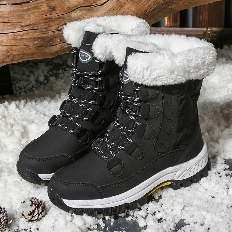 Elodie Quilted Faux Fur Winter Boots