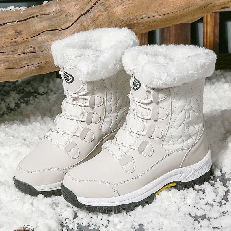 Elodie Quilted Faux Fur Winter Boots