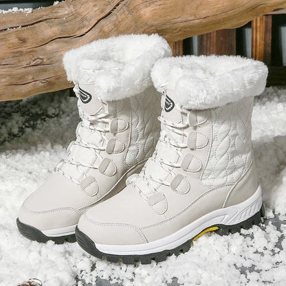 Elodie Quilted Faux Fur Winter Boots