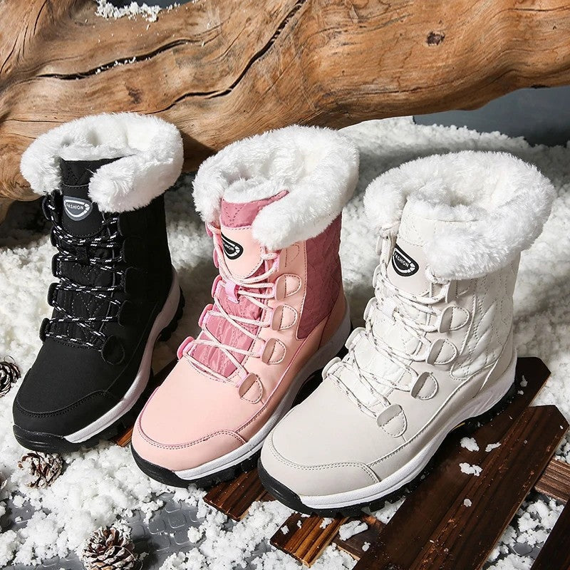 Elodie Quilted Faux Fur Winter Boots