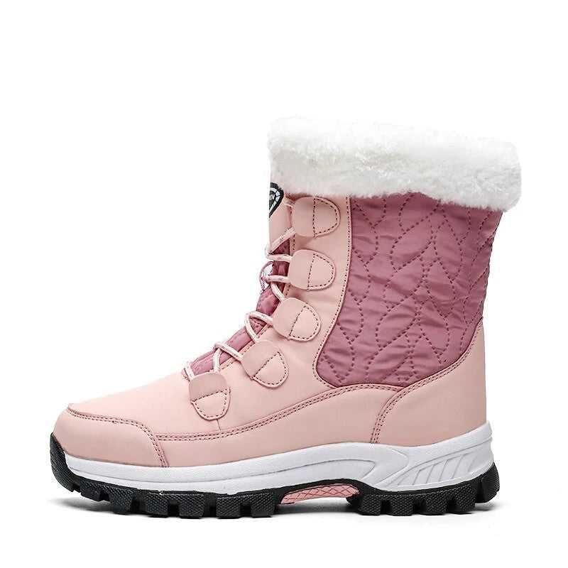 Elodie Quilted Faux Fur Winter Boots