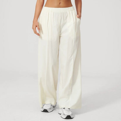Eloria Relaxed Contrast Stitch Wide-Leg Pants