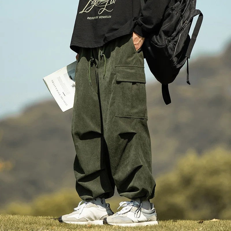 Eloria Relaxed Corduroy Cargo Pants