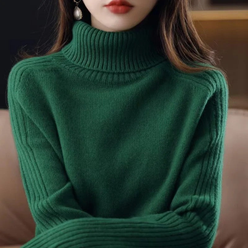 Eloria Ribbed Knit Turtleneck Sweater