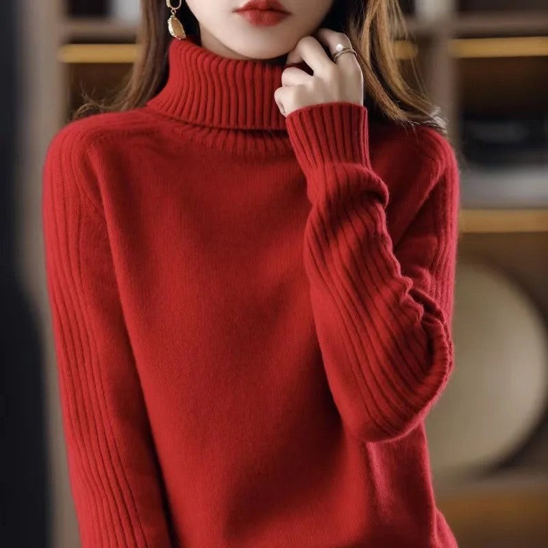 Eloria Ribbed Knit Turtleneck Sweater