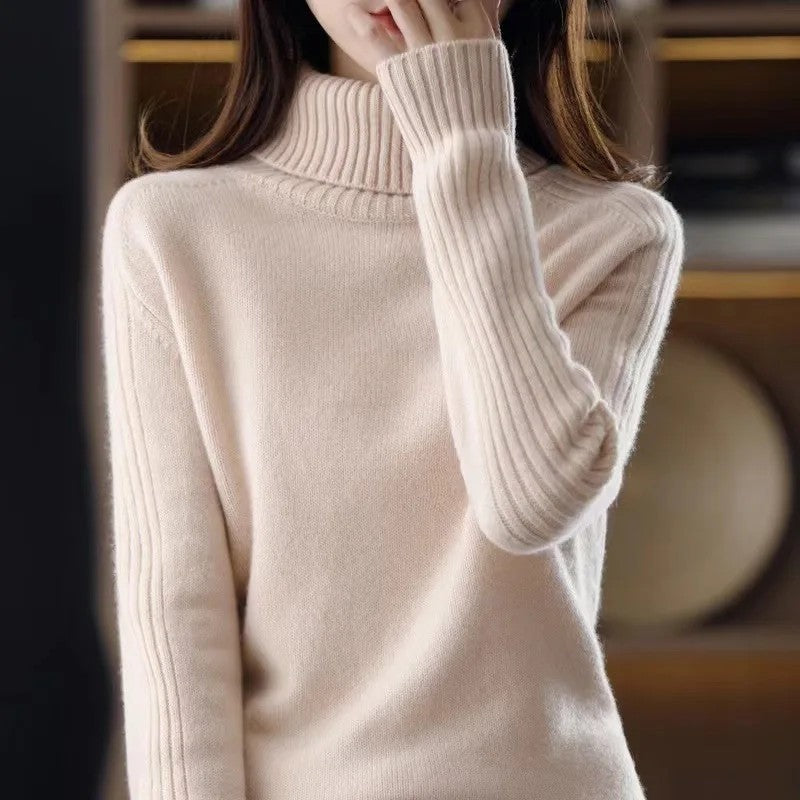 Eloria Ribbed Knit Turtleneck Sweater