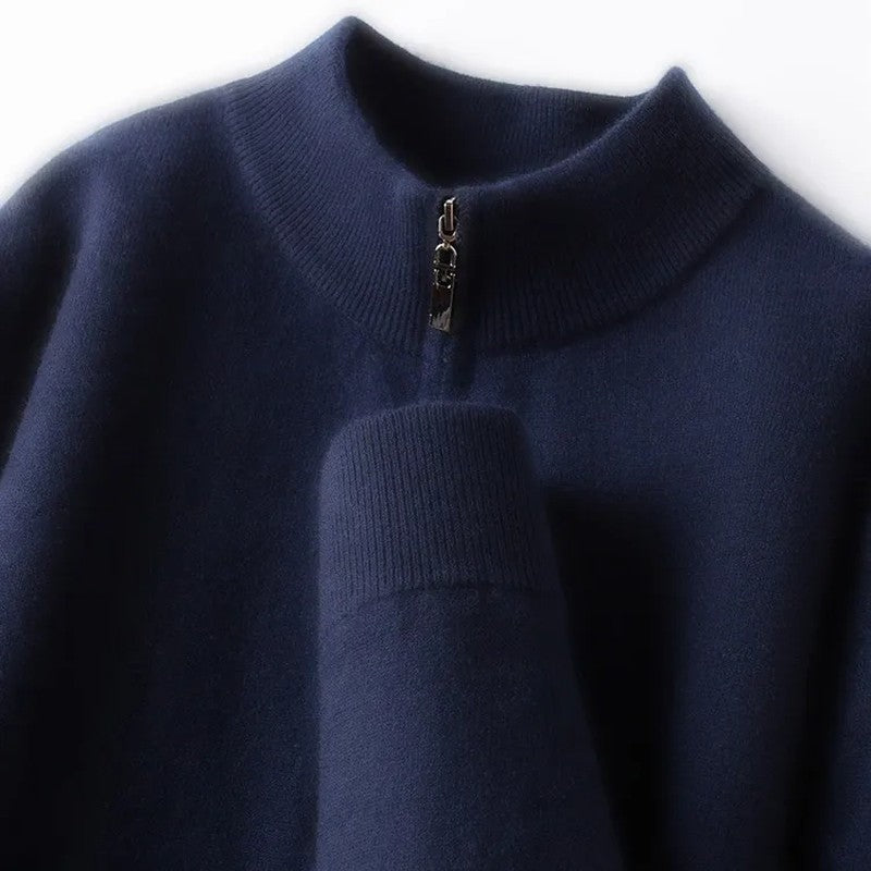 Eloria Zip Mock Neck Knit Sweater