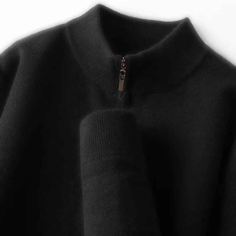 Eloria Zip Mock Neck Knit Sweater