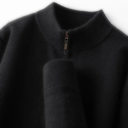 Eloria Zip Mock Neck Knit Sweater