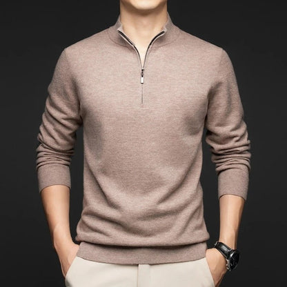 Eloria Zip Mock Neck Knit Sweater