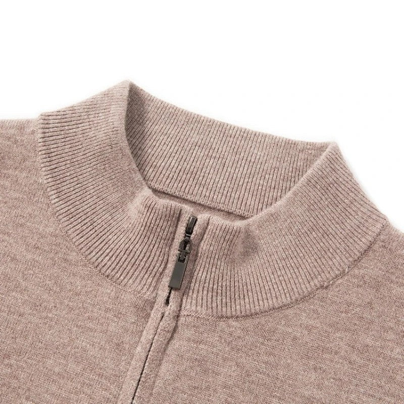 Eloria Zip Mock Neck Knit Sweater
