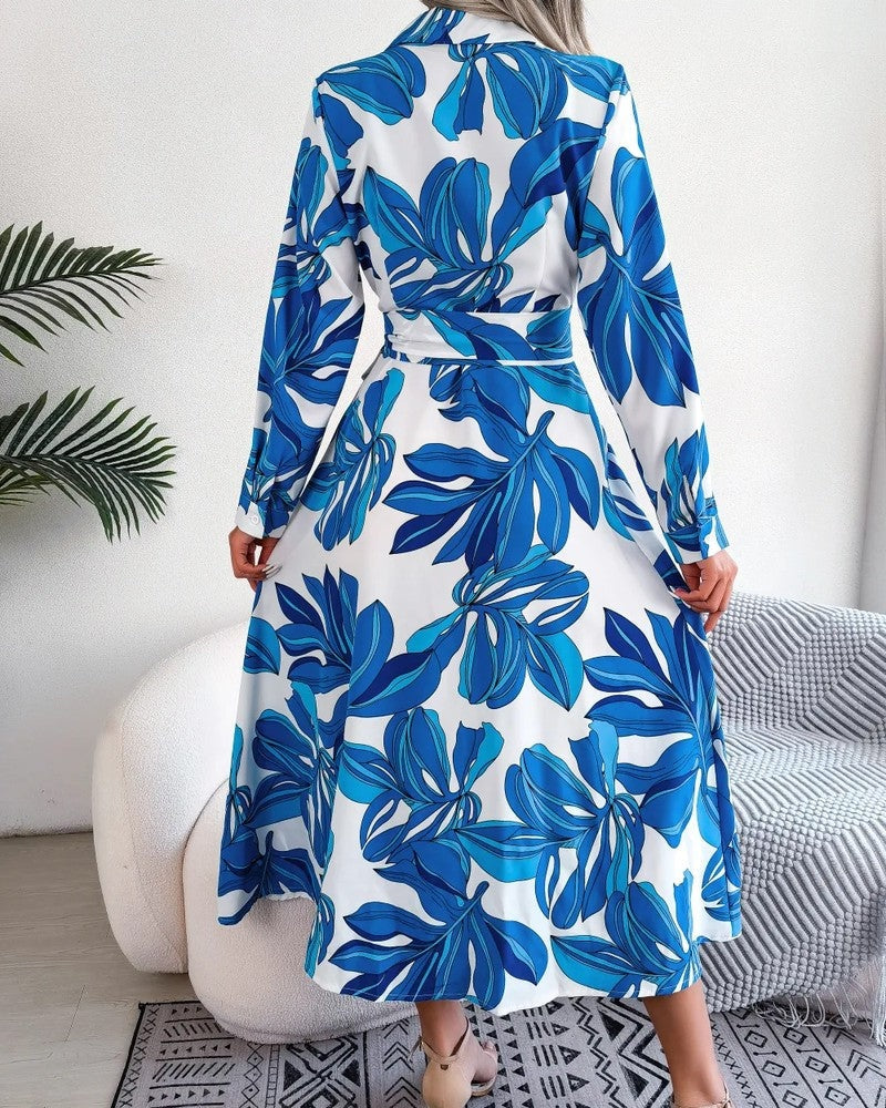 Elsa Women's Relaxed Belted Shirt Dress