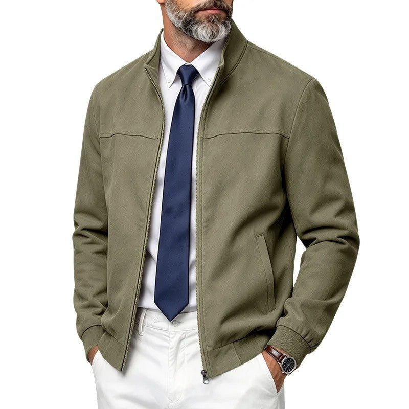 Enzo Men's Lightweight Stand Collar Jacket