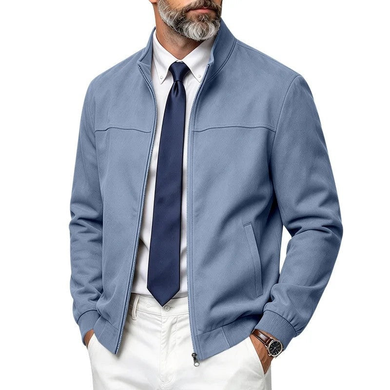 Enzo Men's Lightweight Stand Collar Jacket