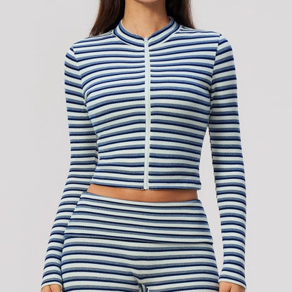 Frida Women's Ribbed Zip Cropped Top