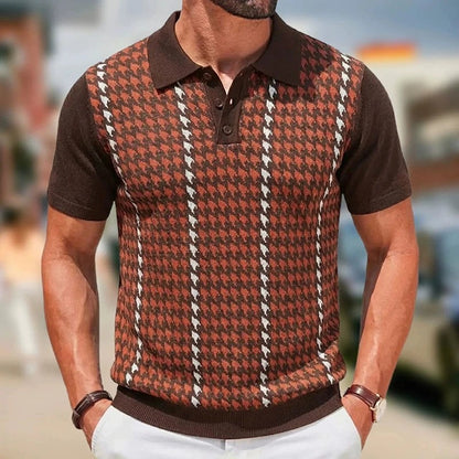 George Men's Retro Knit Polo Shirt