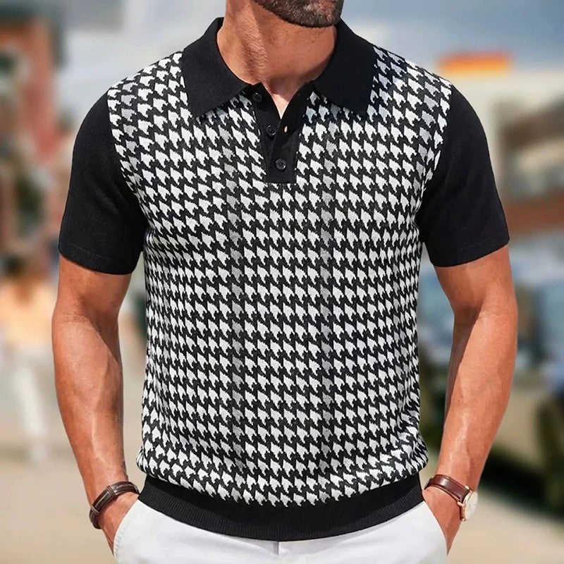 George Men's Retro Knit Polo Shirt
