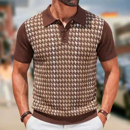 George Men's Retro Knit Polo Shirt
