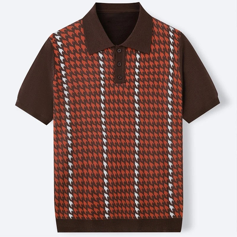 George Men's Retro Knit Polo Shirt
