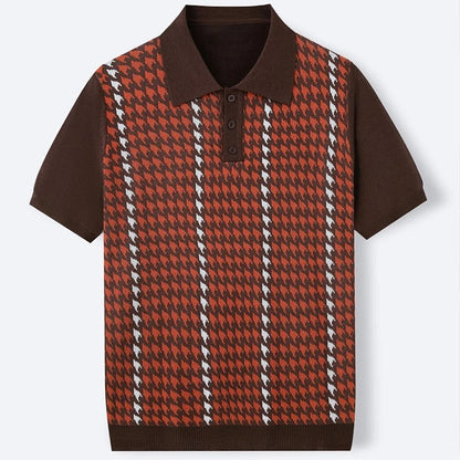 George Men's Retro Knit Polo Shirt