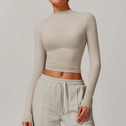 Hannah Women's Fitted Long Sleeve Crop Top