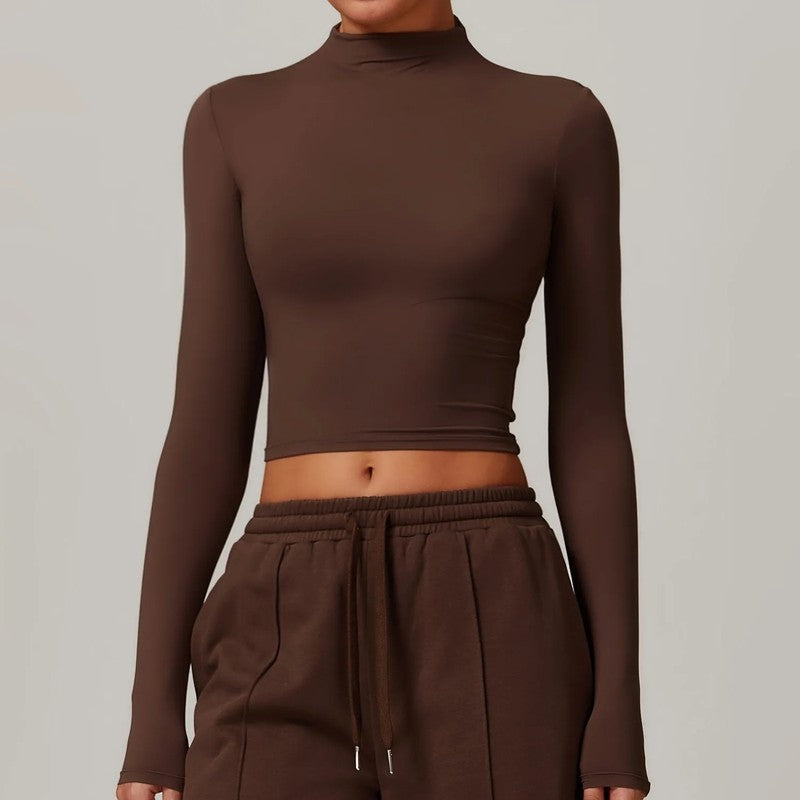 Hannah Women's Fitted Long Sleeve Crop Top