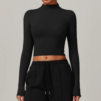 Hannah Women's Fitted Long Sleeve Crop Top
