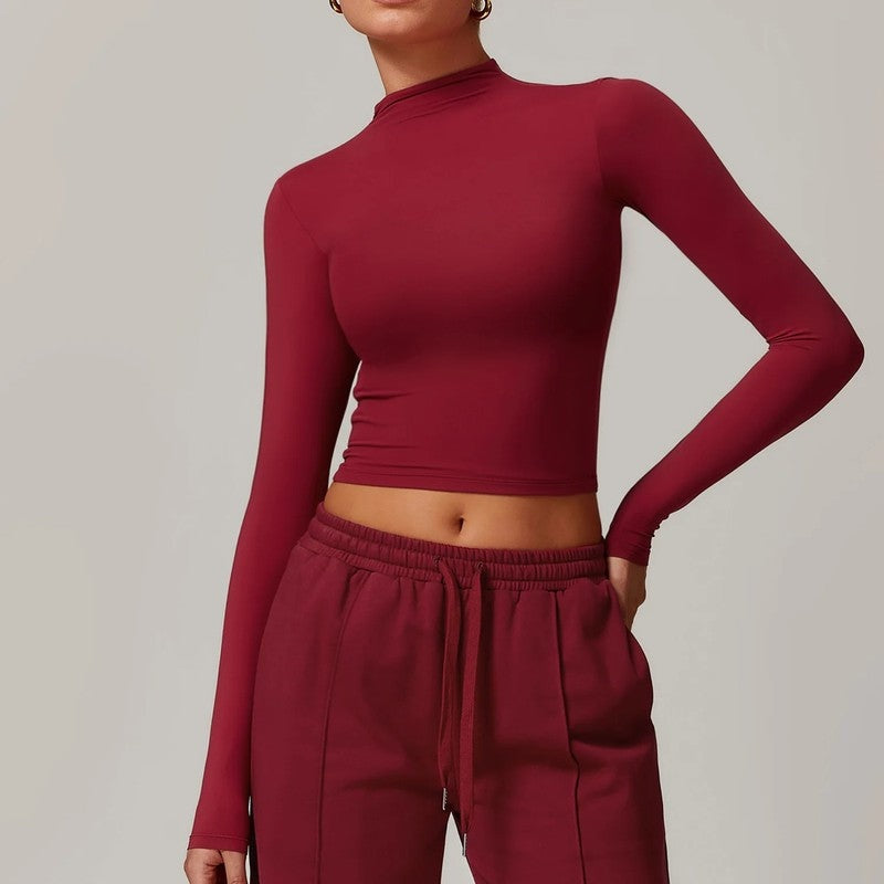 Hannah Women's Fitted Long Sleeve Crop Top