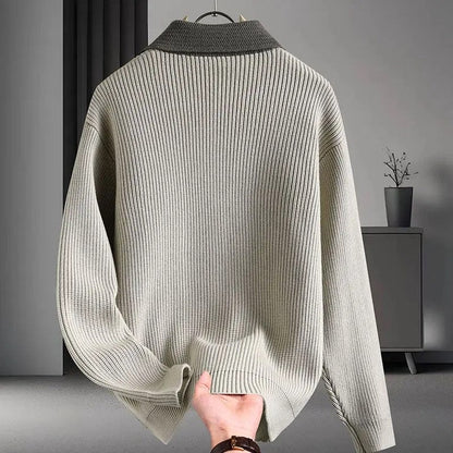 Hugo Men's Ribbed Contrast Knit Cardigan