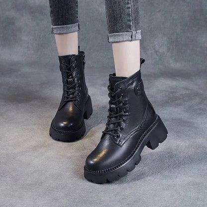Iverson Chunky Lace-Up Ankle Boots