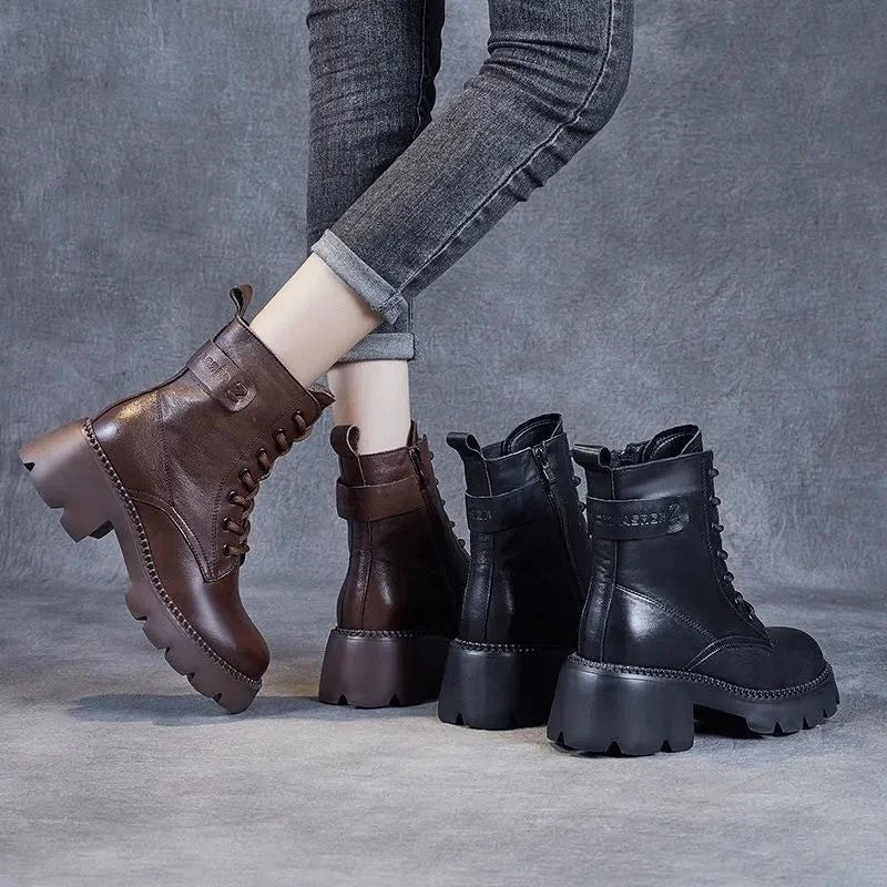 Iverson Chunky Lace-Up Ankle Boots
