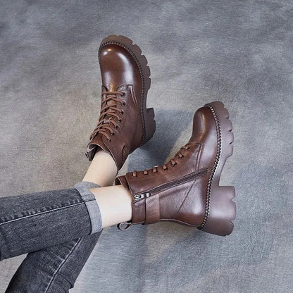 Iverson Chunky Lace-Up Ankle Boots