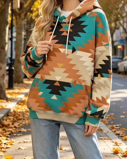 Julia Women's Southwestern Geometric Print Hoodie