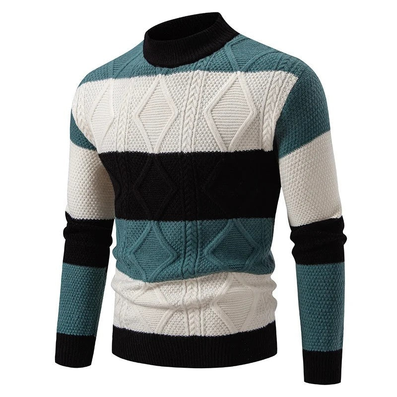 Julian Men's Textured Diamond Knit Sweater